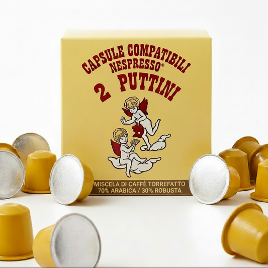 10 Capsule compatibili Nespresso "2 Puttini" 70% arabica / 30% robusta - Caffè Putto