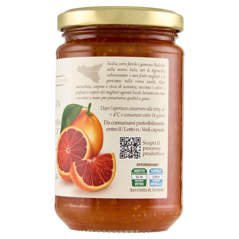 Marmellata di Arancia Rossa di Sicilia I.G.P. 360g - AgriSicilia