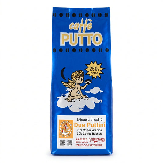 2 Puttini - 70% arabica / 30% robusta Macinato 250g - Caffè Putto