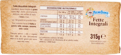 Fette Biscottate Integrali 315g - Mulino Bianco