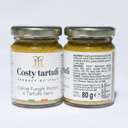 Crema Funghi Porcini e Tartufo Nero 80g - Costy Tartufi