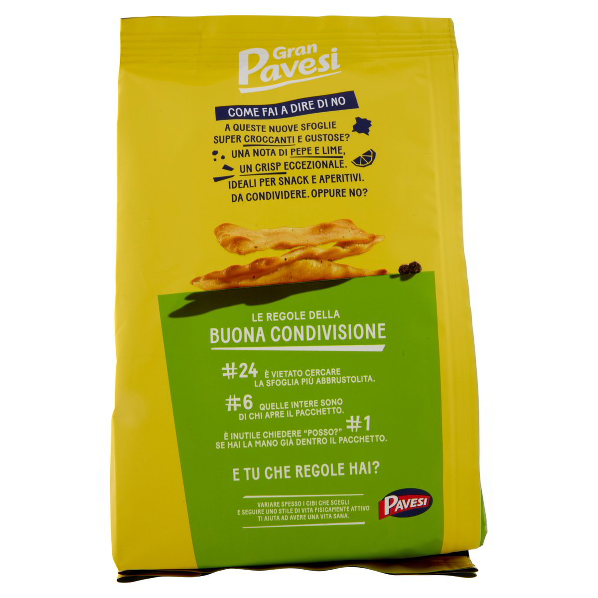 Gran Pavesi Sfoglie Croccanti Gusto Pepe e Lime 150g - Pavesi