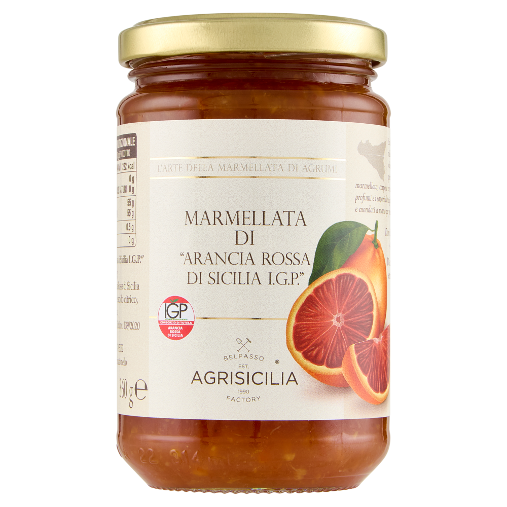 Marmellata di Arancia Rossa di Sicilia I.G.P. 360g - AgriSicilia