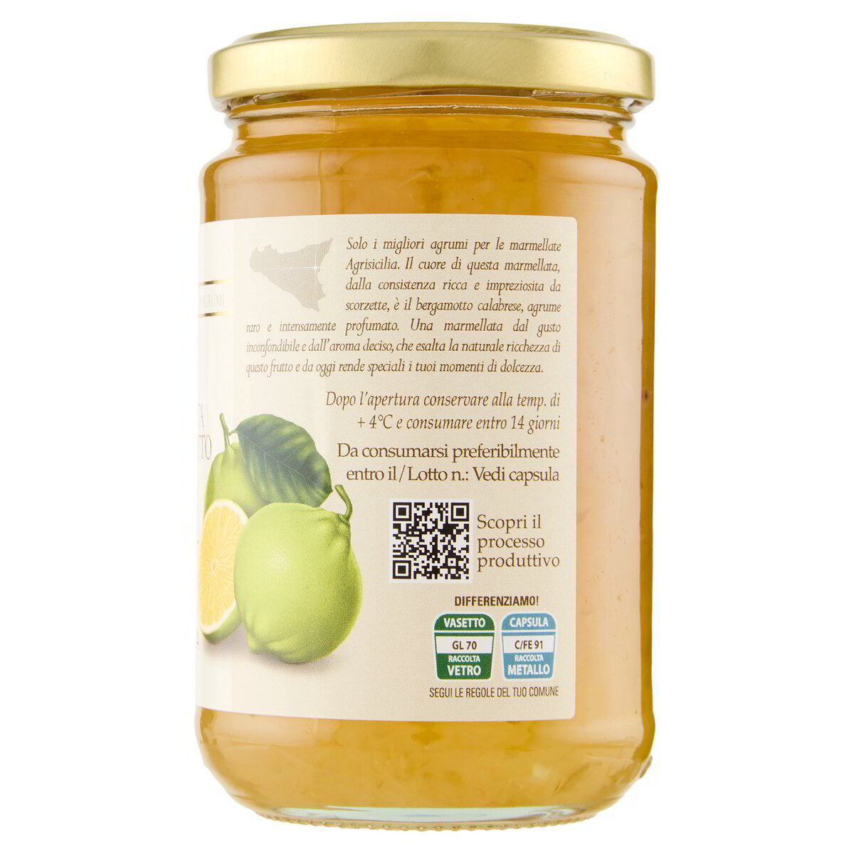 Marmellata di Bergamotto 360g - AgriSicilia