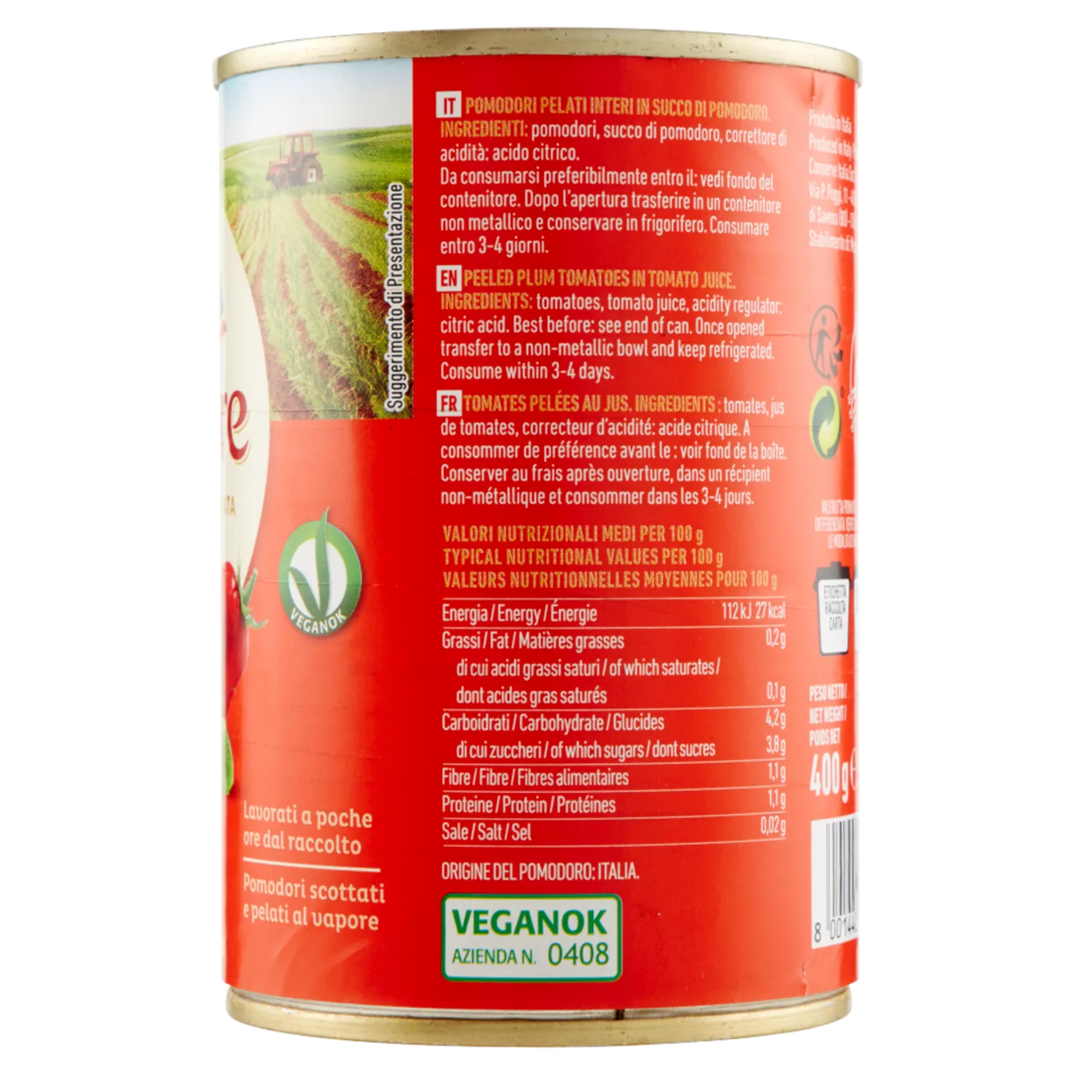 Pelati 400g - Valfrutta