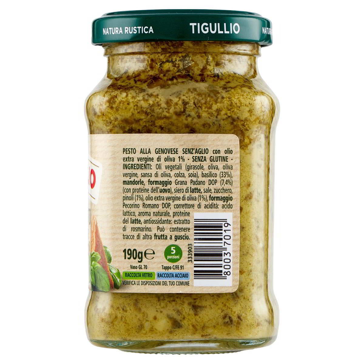 Gran Pesto alla Genovese senza Aglio 190g - Tigullio