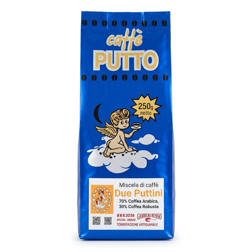 2 Puttini - 70% arabica / 30% robusta Macinato 250g - Caffè Putto