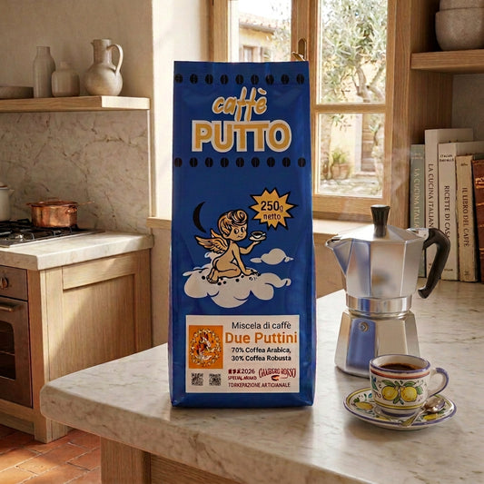 2 Puttini - 70% arabica / 30% robusta Macinato 250g - Caffè Putto